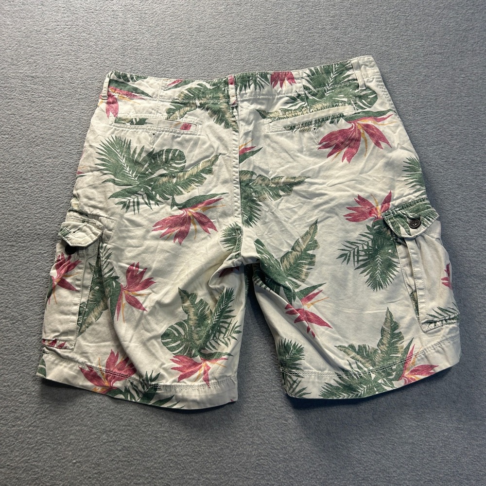 Arizona Jean Co Cargo Shorts Mens 36 Tropical Floral Hawaiian 100% Cotton Casual - Picture 2 of 8